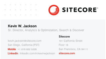 Sitecore business card