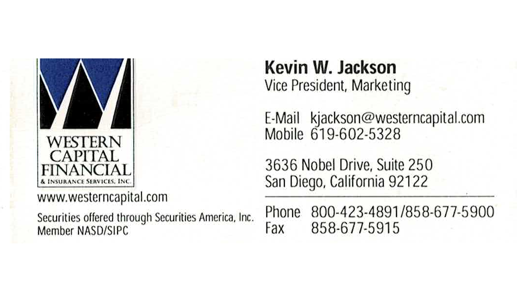 Western Capital Financial business card