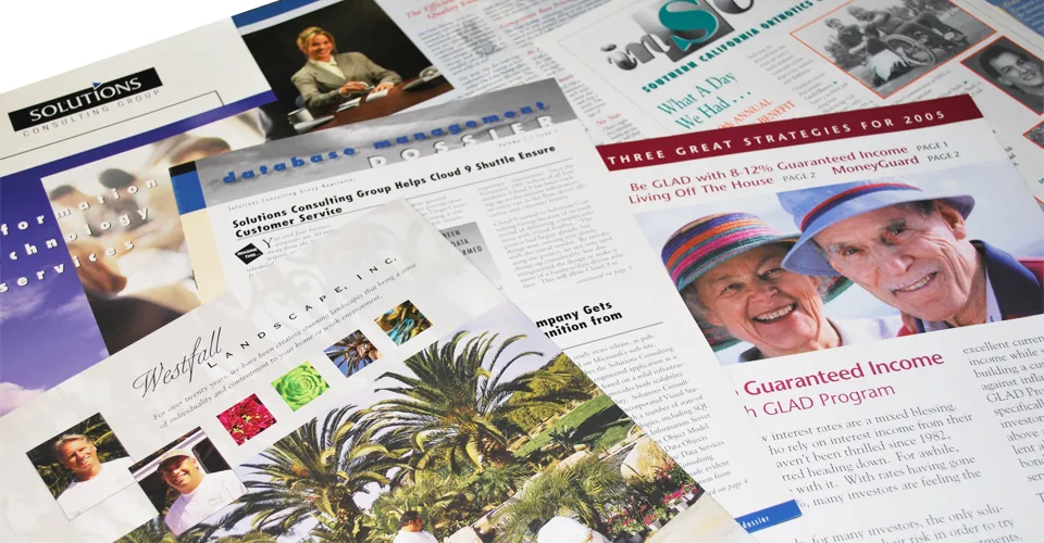 Print advertising spread designed by Kevin Jackson