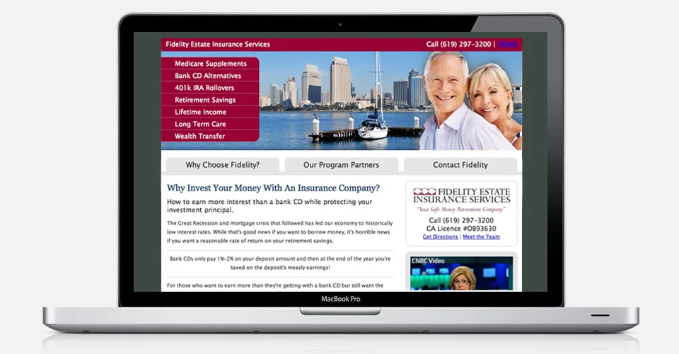 Website homepage designed by Kevin Jackson