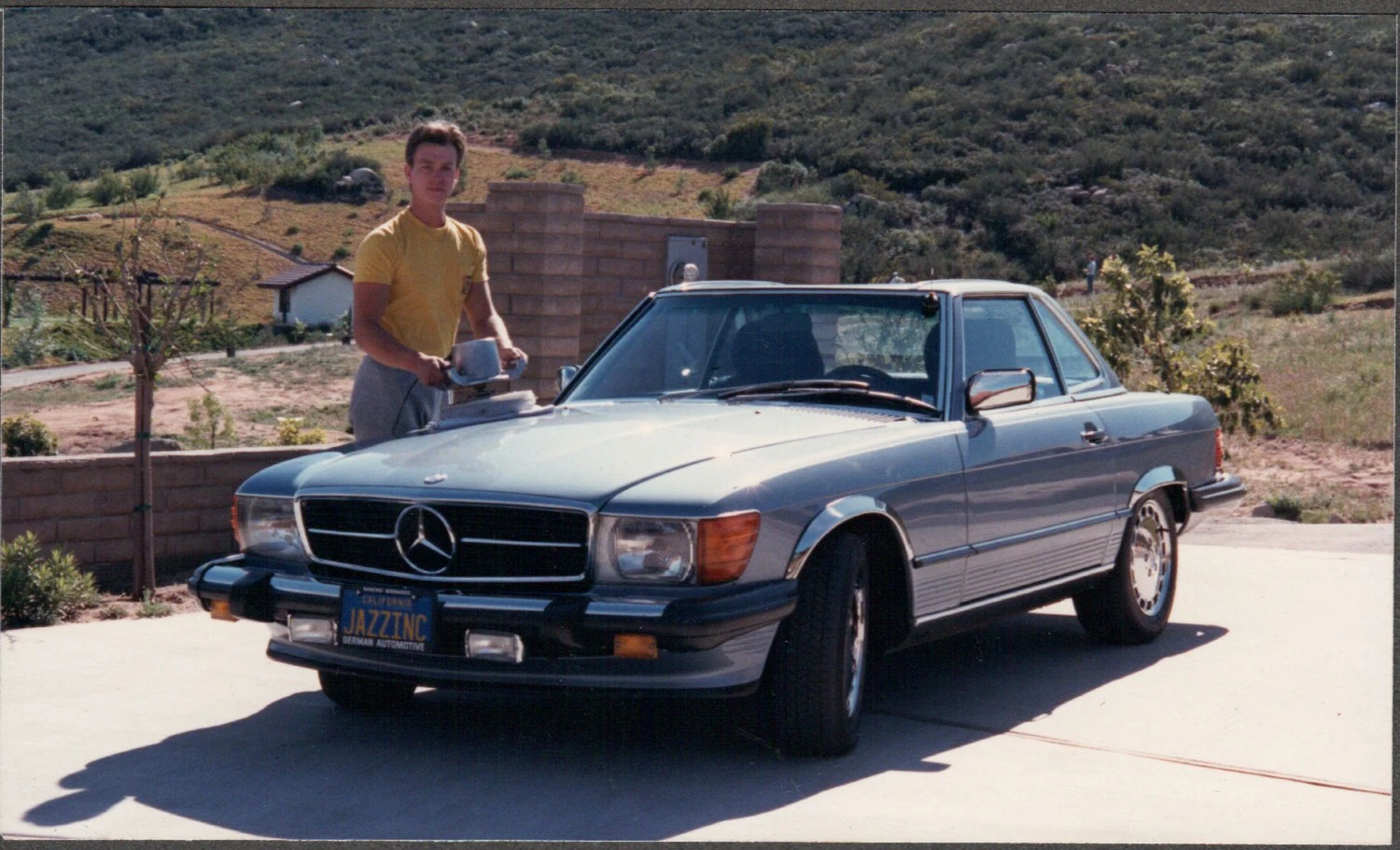 Diamond Blue Metallic 1988 Mercedes-Benz 500 SL