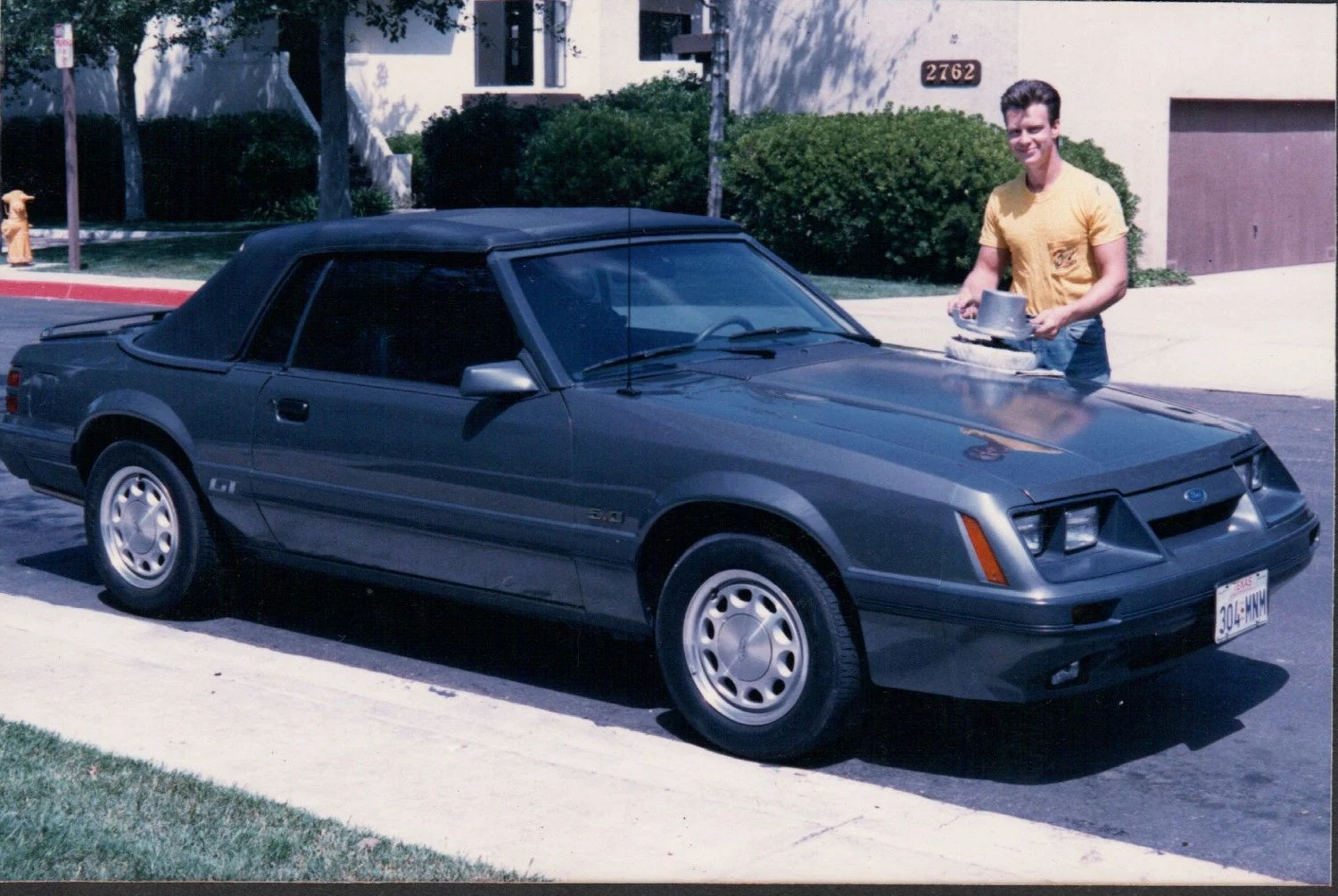 Grey 1986 Ford Mustang GT Convertible