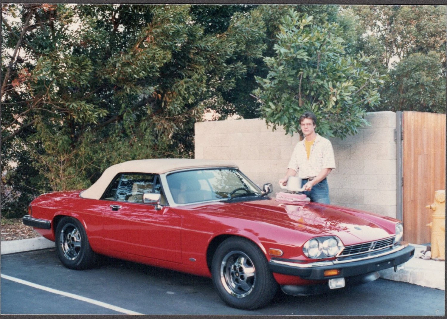 Red 1988 Jaguar XJ-S Convertible